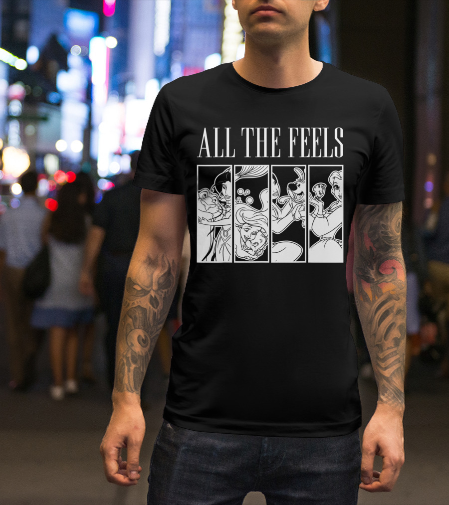 ALL THE FEELS Disney Princess Character Panels T-Shirt
