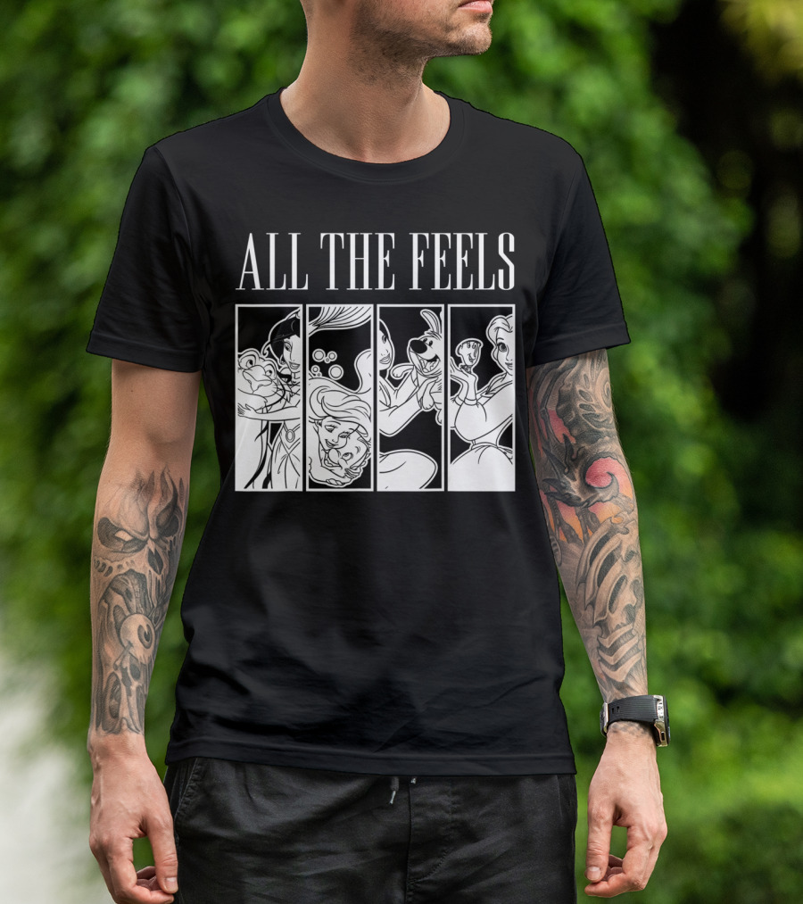 ALL THE FEELS Disney Princess Character Panels T-Shirt