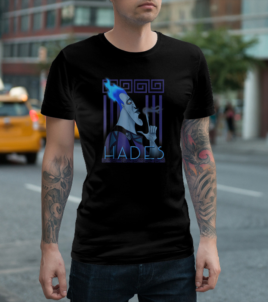 Disney Hercules Hades Geometric Greek T-Shirt