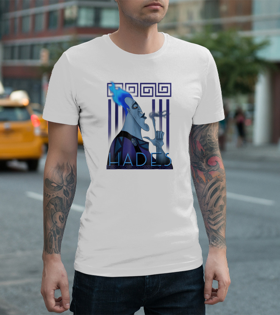Disney Hercules Hades Geometric Greek T-Shirt