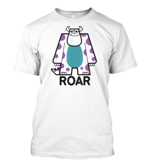 Disney Pixar Monsters University Sulley Roar Icon With Purple Polka Dots T-Shirt