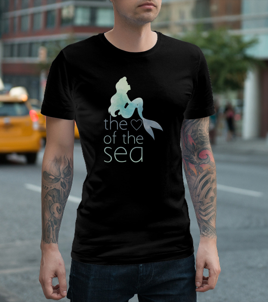 Disney Little Mermaid Heart Of The Sea Watercolor Ariel T-Shirt