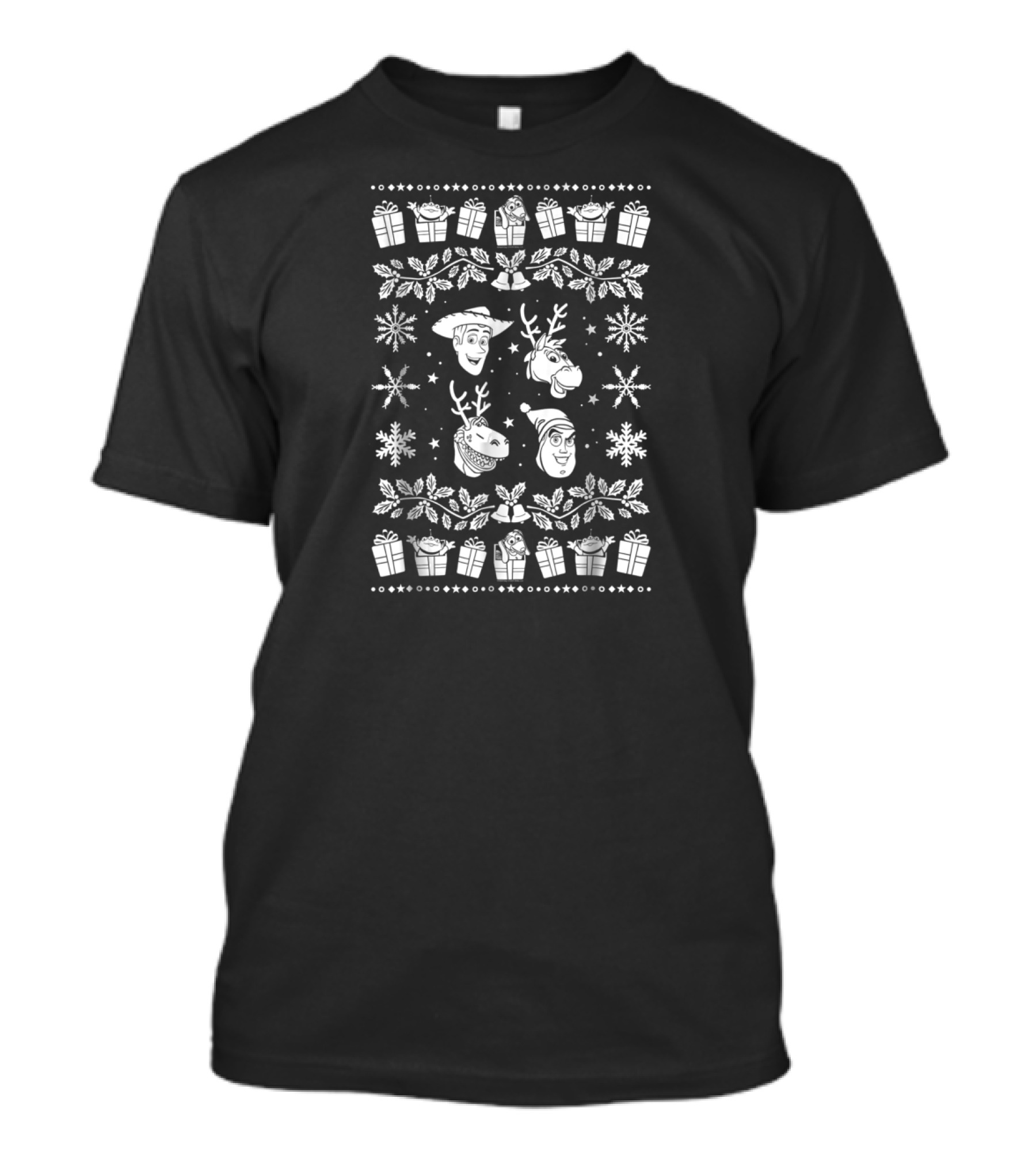 Toy Story Christmas Ugly Sweater Buzz Woody Rex T-Shirt