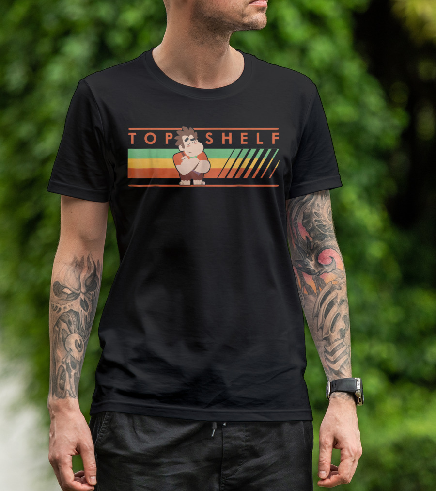 Disney Wreck It Ralph 2 Top Shelf Retro Stripes T-Shirt