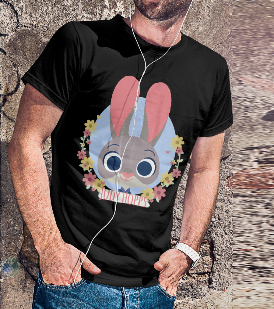 Zootopia Judy Hopps Floral Spring Wreath Disney T-Shirt
