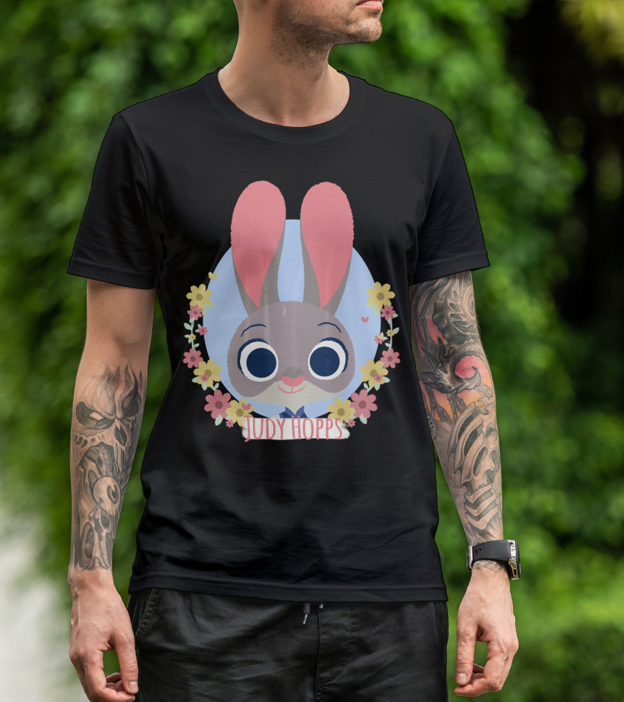 Zootopia Judy Hopps Floral Spring Wreath Disney T-Shirt
