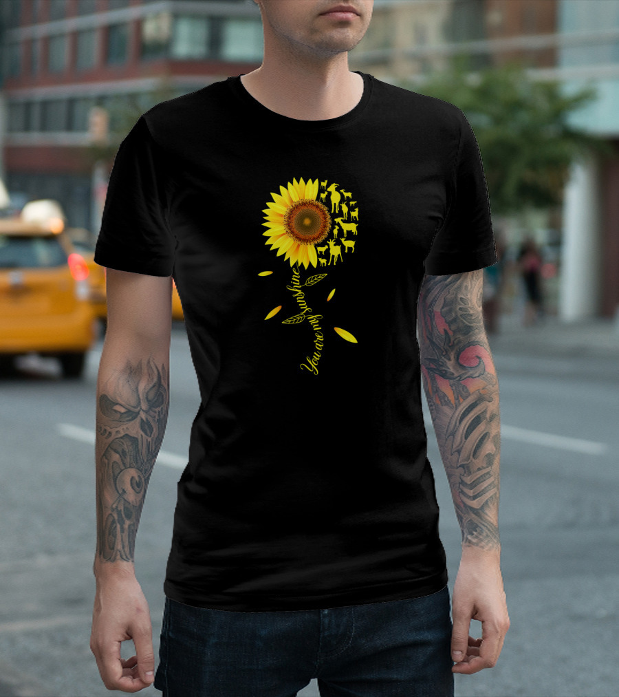 You Are My Sunshine Sunflower Goat Lovers Women Men Farmer T-Shirt