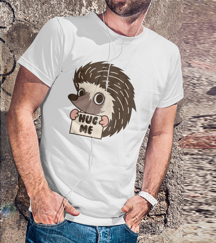 Hedgehog Hug Me Cute I Heart Porcupines T-Shirt