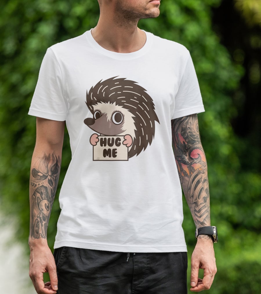 Hedgehog Hug Me Cute I Heart Porcupines T-Shirt