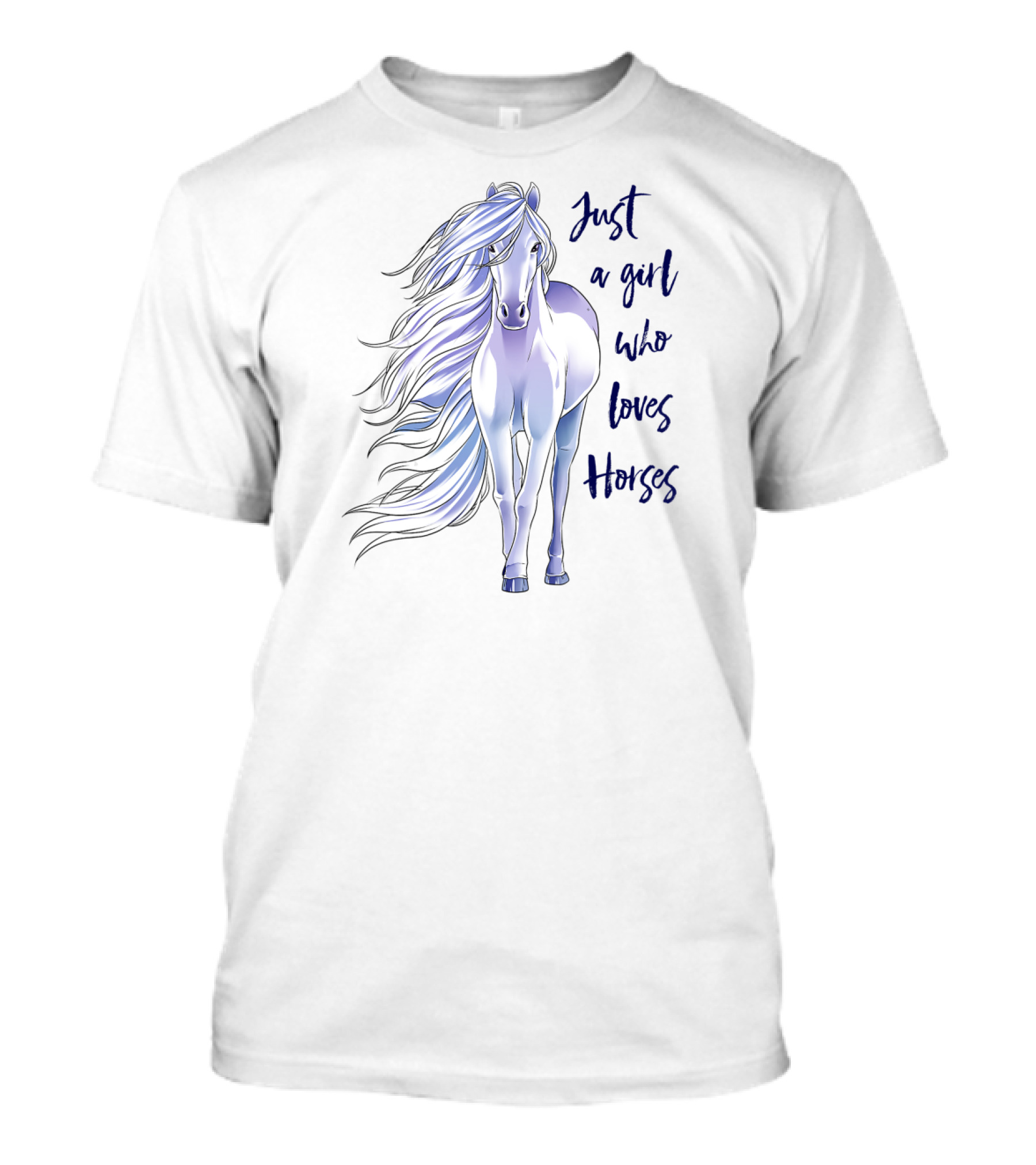 Just A Girl Who Loves Horses Horse Women Riding T-Shirt