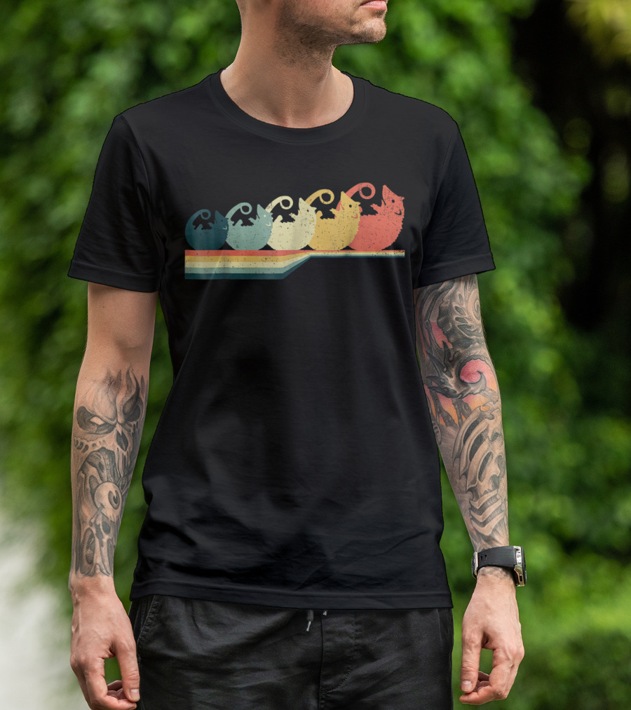 OPOSSUM Vintage Style Retro Rainbow T-Shirt