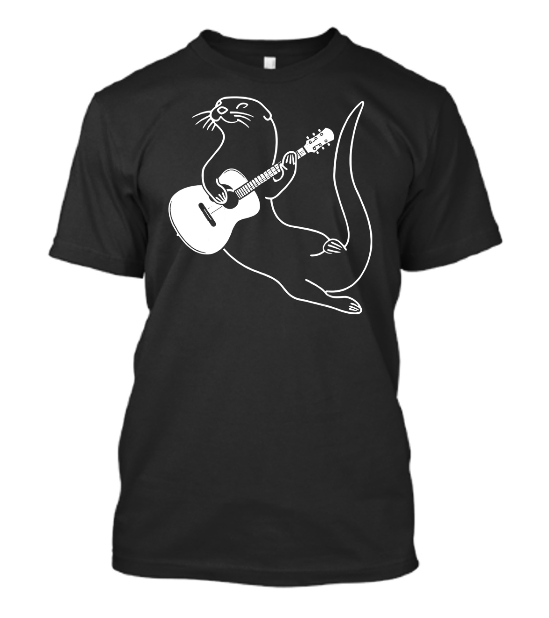 Guitar Playing Otter Music Cool Fun T-Shirt