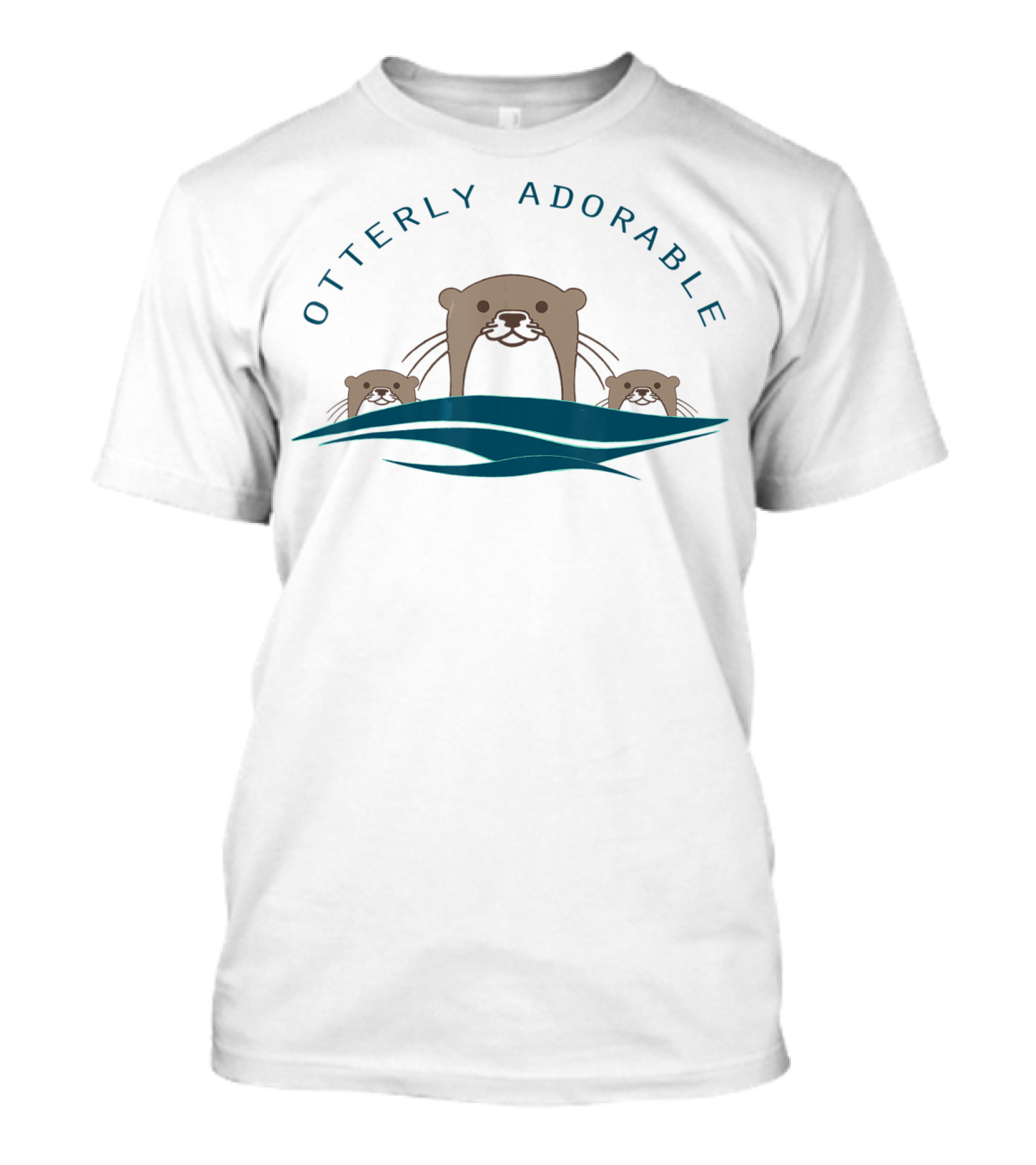 Otterly Adorable Sea Otter Ocean Wildlife Playful Trio T-Shirt