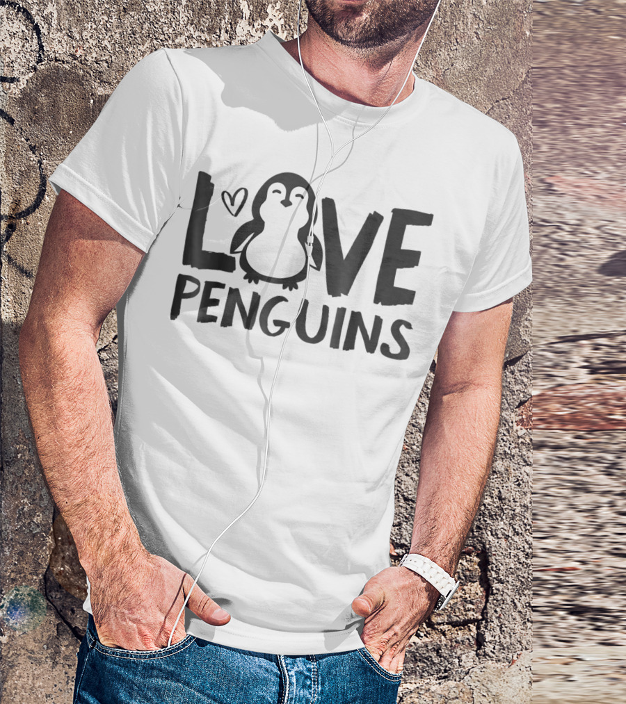 Love Penguins Cute Heart Penguin Lovers T-Shirt