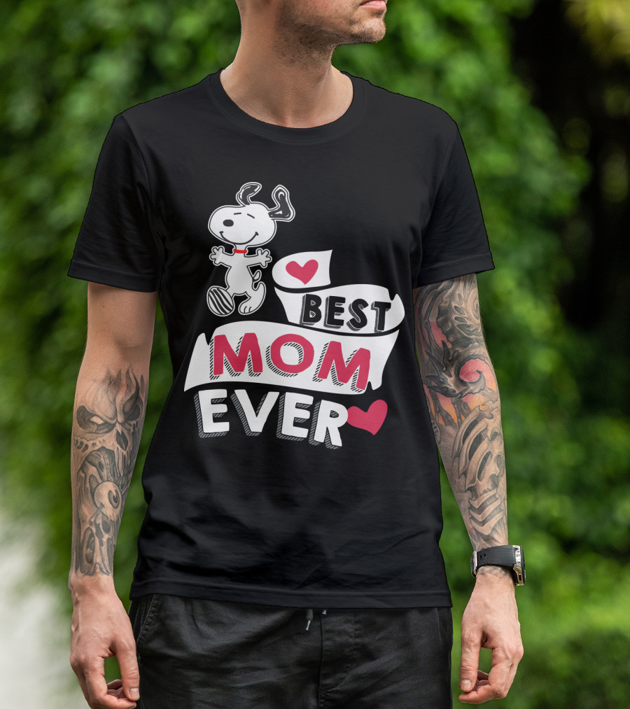 Best Mom Ever Snoopy Mother's Day Peanuts Movie T-Shirt