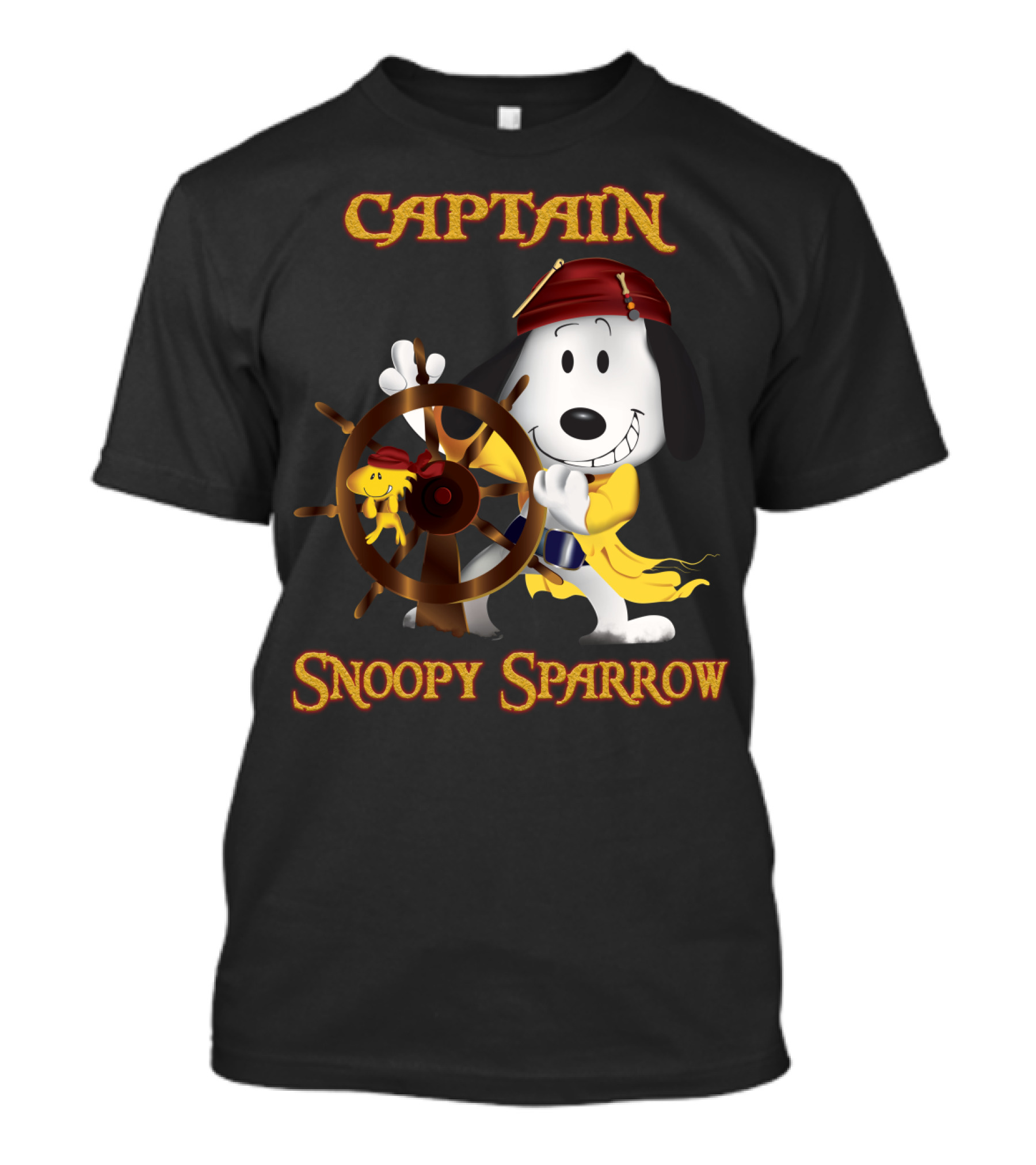 Captain Snoopy Sparrow Peanuts Movie Crossover T-Shirt