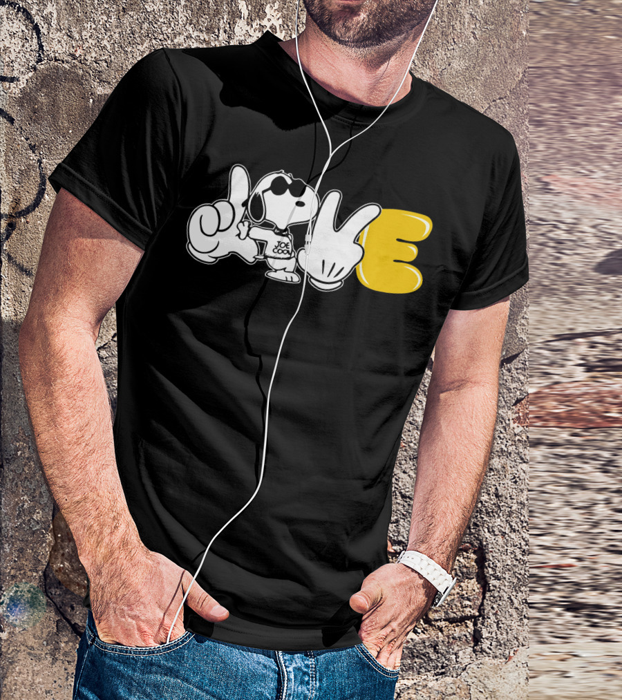 Love Sign Language Joe Cool Snoopy The Peanuts Movie T-Shirt