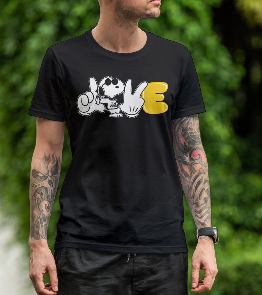 Love Sign Language Joe Cool Snoopy The Peanuts Movie T-Shirt