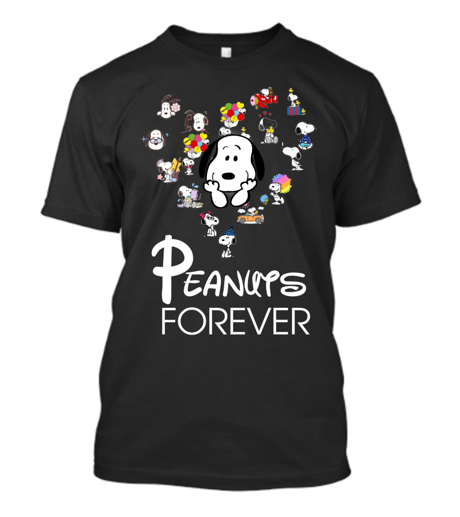 Peanuts Forever Snoopy The Peanuts Movie Characters Cartoon Icons T-Shirt