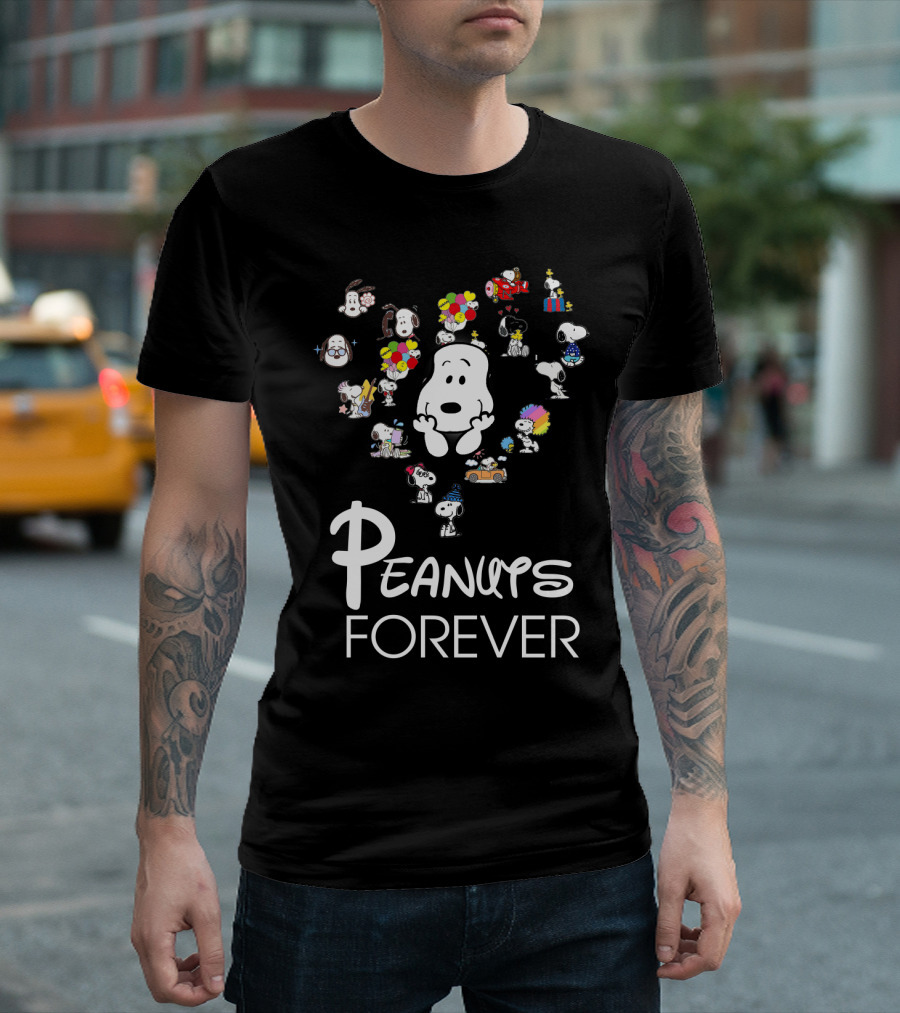 Peanuts Forever Snoopy The Peanuts Movie Characters Cartoon Icons T-Shirt