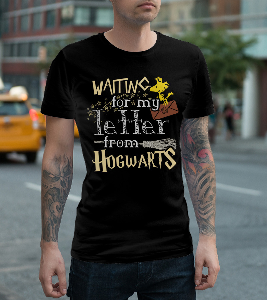Waiting for My Letter from Hogwarts Snoopy The Peanuts Movie T-Shirt