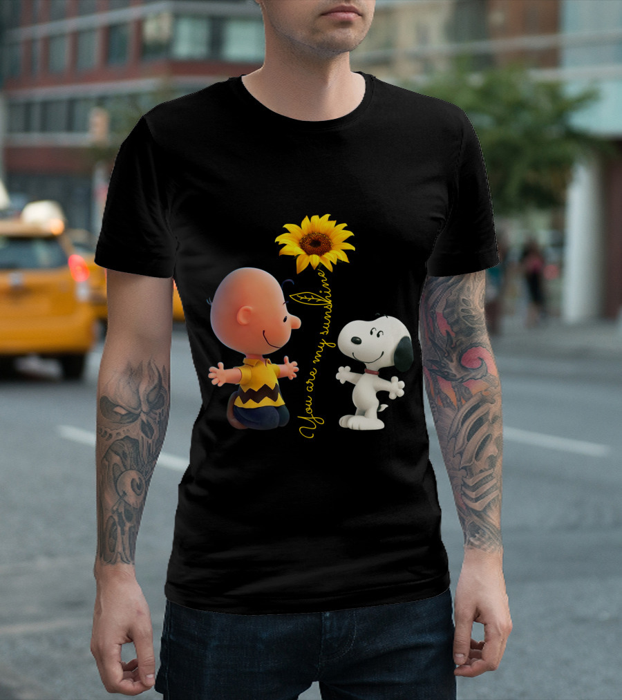 You Are My Sunshine Sunflower Hippie Snoopy The Peanuts Movie T-Shirt