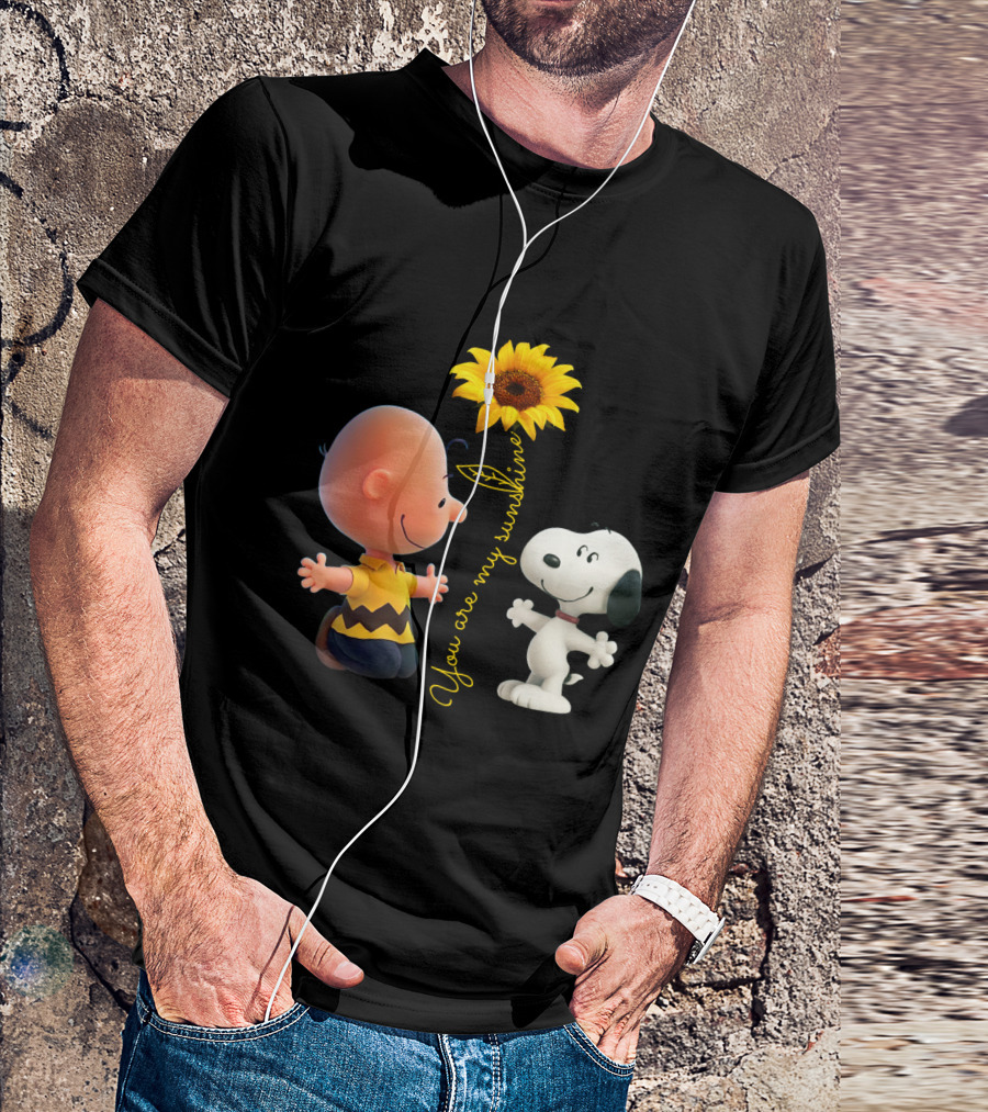 You Are My Sunshine Sunflower Hippie Snoopy The Peanuts Movie T-Shirt