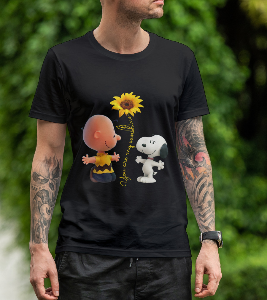 You Are My Sunshine Sunflower Hippie Snoopy The Peanuts Movie T-Shirt