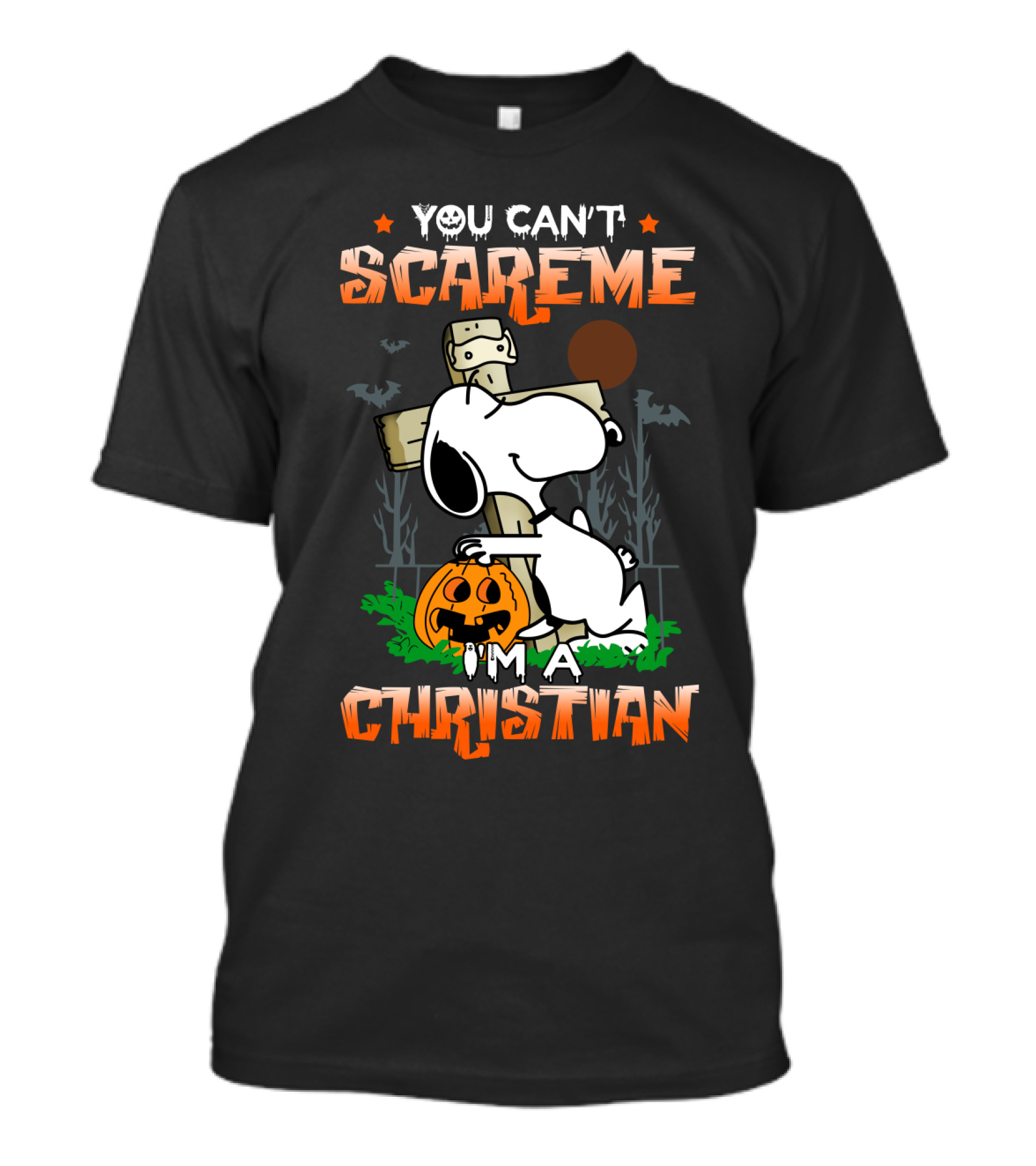 You Can't Scare Me I'm A Christian Snoopy Halloween Peanuts Movie T-Shirt