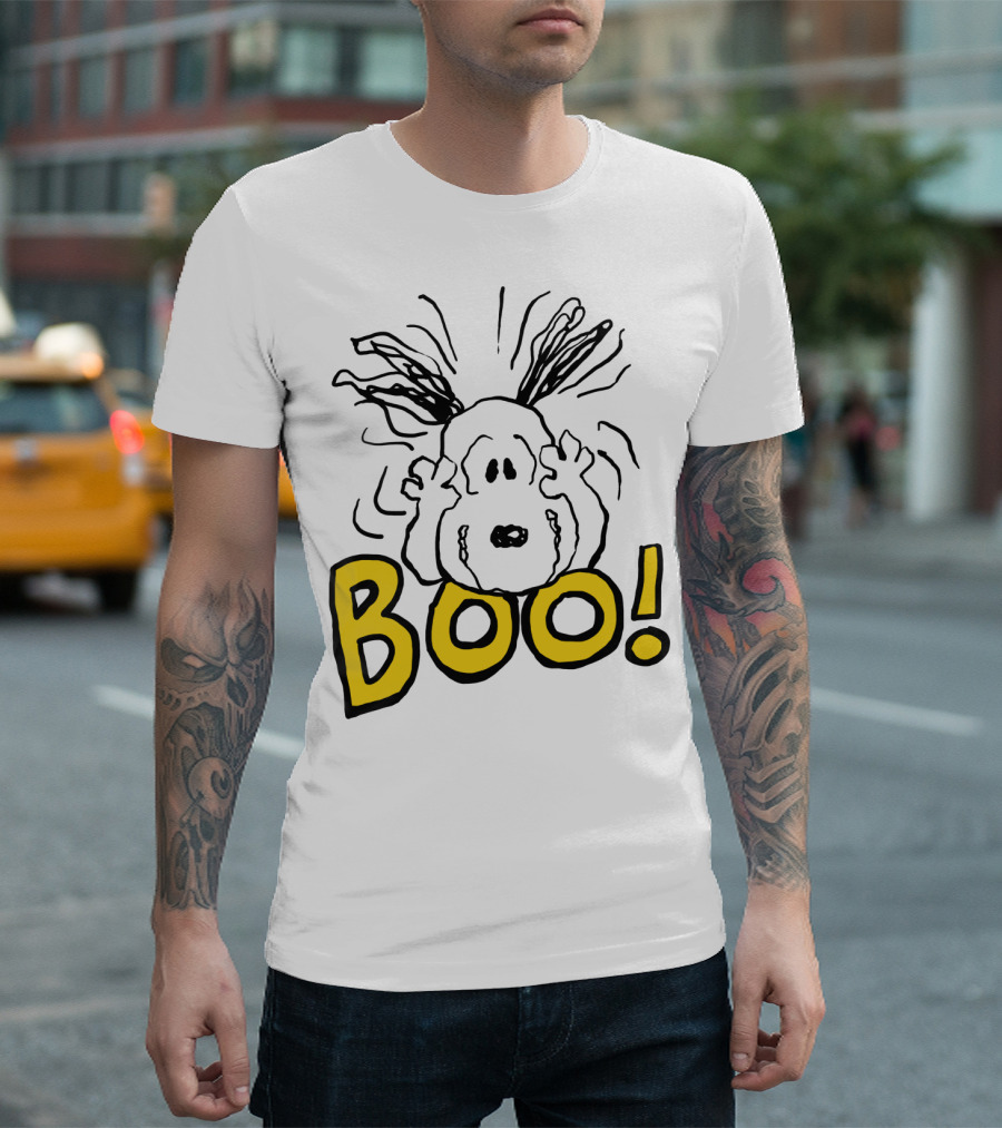 BOO Halloween Snoopy The Peanuts Movie T-Shirt