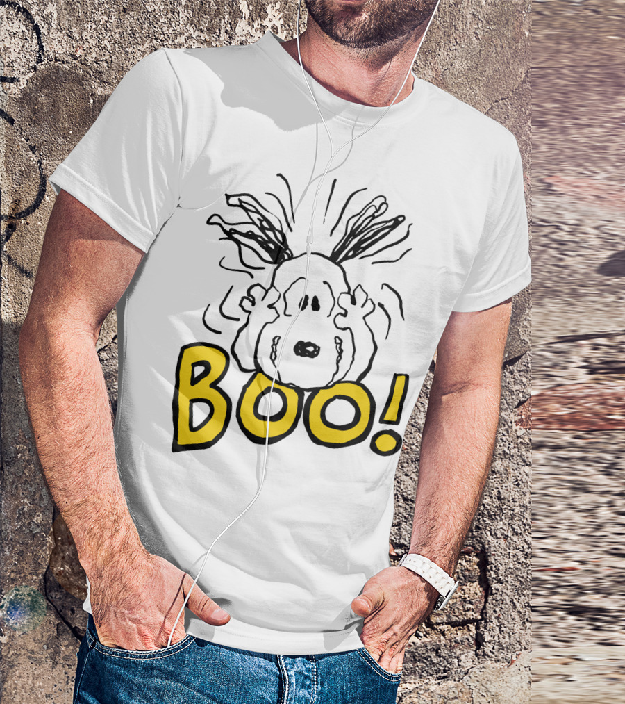 BOO Halloween Snoopy The Peanuts Movie T-Shirt