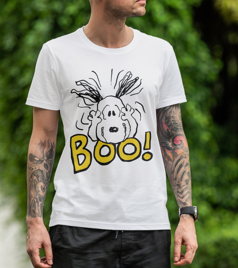 BOO Halloween Snoopy The Peanuts Movie T-Shirt
