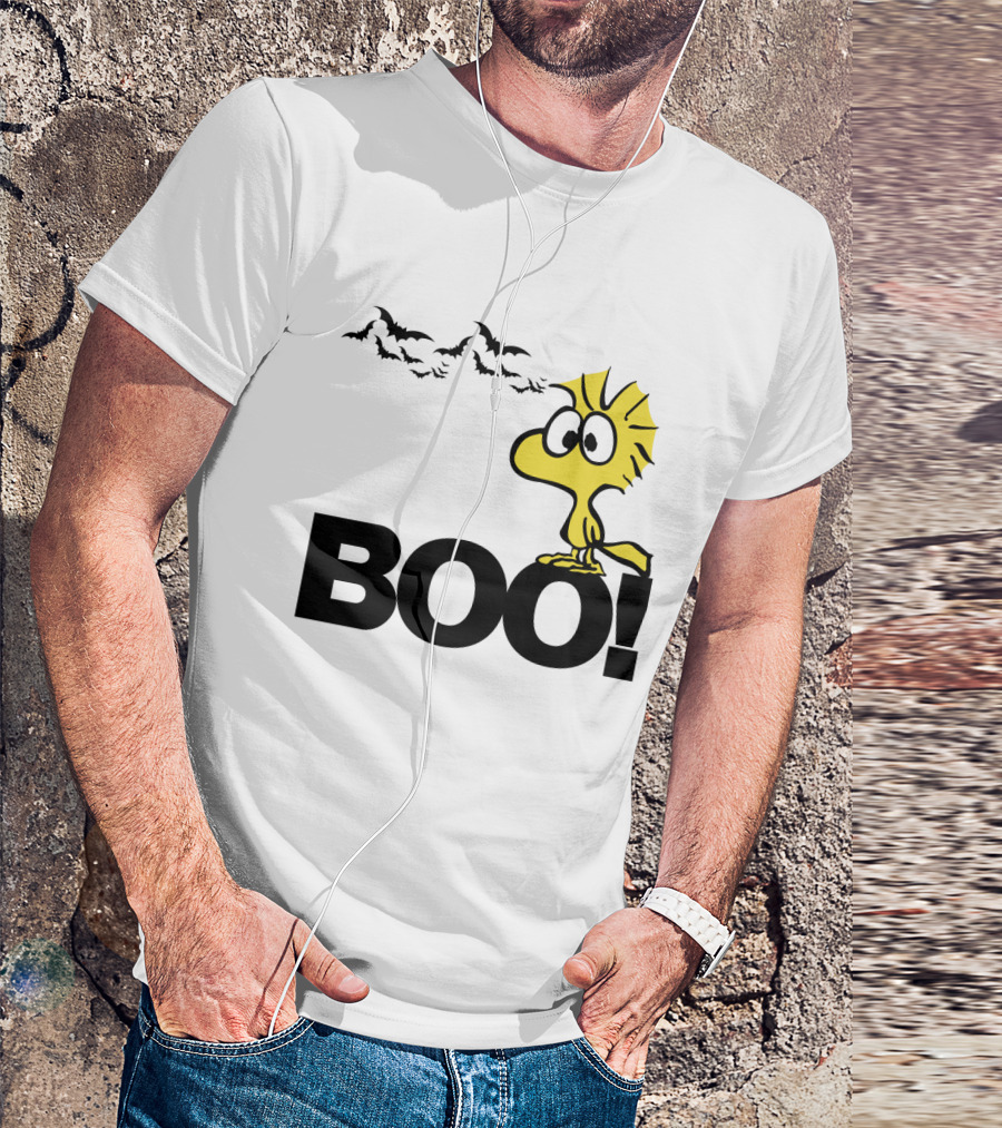 Woodstock Boo Halloween The Peanuts Movie Snoopy Bats T-Shirt