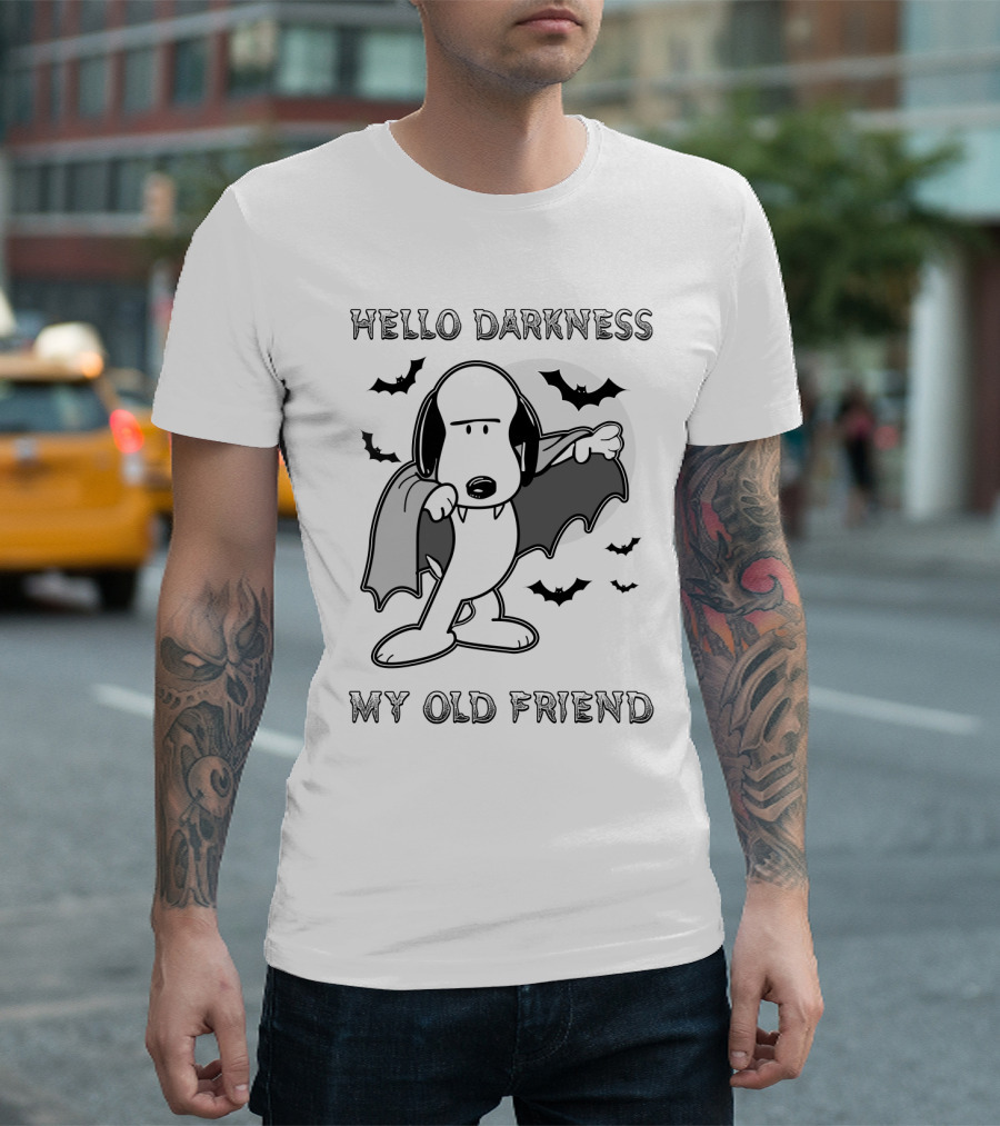 Snoopy Vampire Hello Darkness My Old Friend Peanuts Movie T-Shirt
