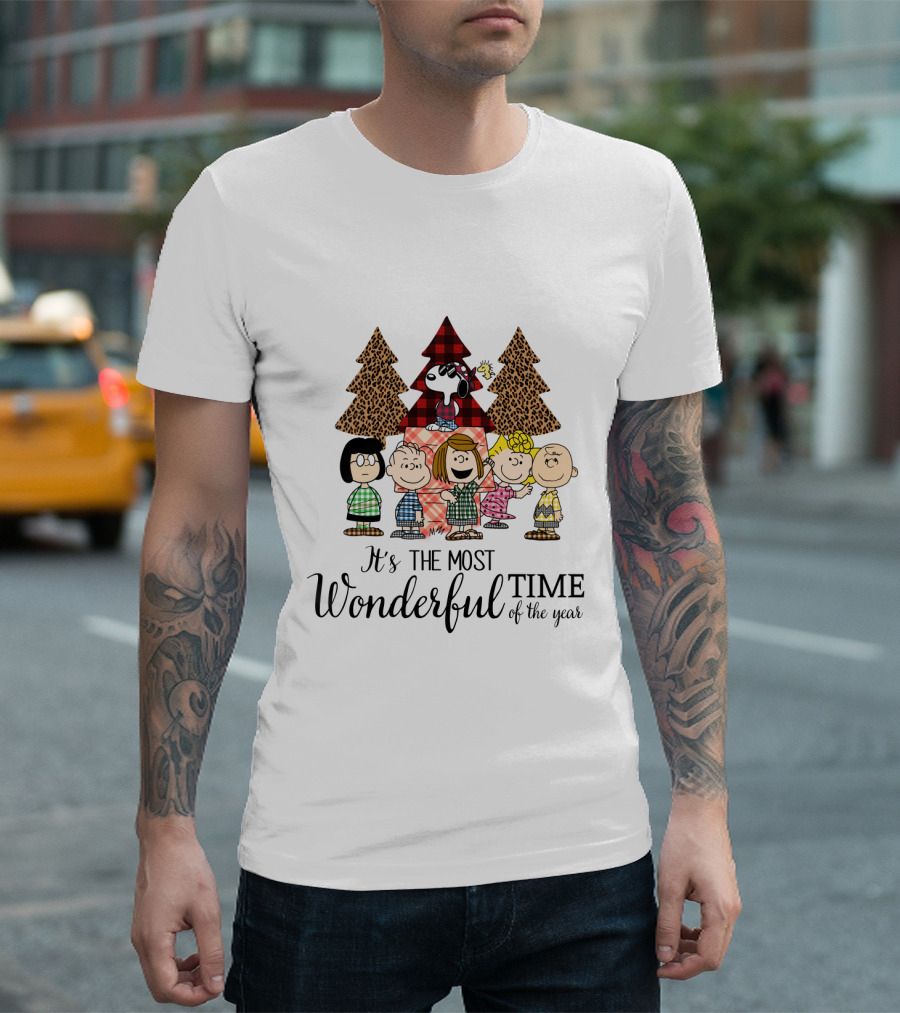 It's The Most Wonderful Time Of The Year Snoopy The Peanuts Movie Christmas Characters T-Shirt