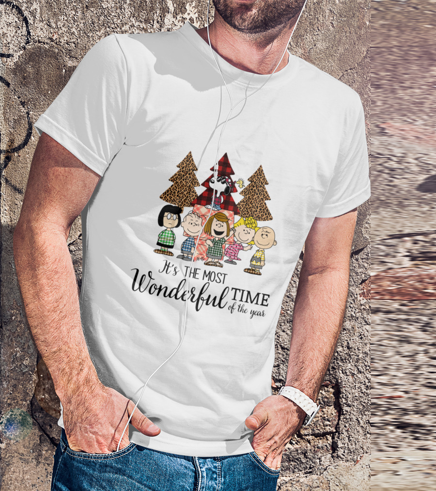 It's The Most Wonderful Time Of The Year Snoopy The Peanuts Movie Christmas Characters T-Shirt