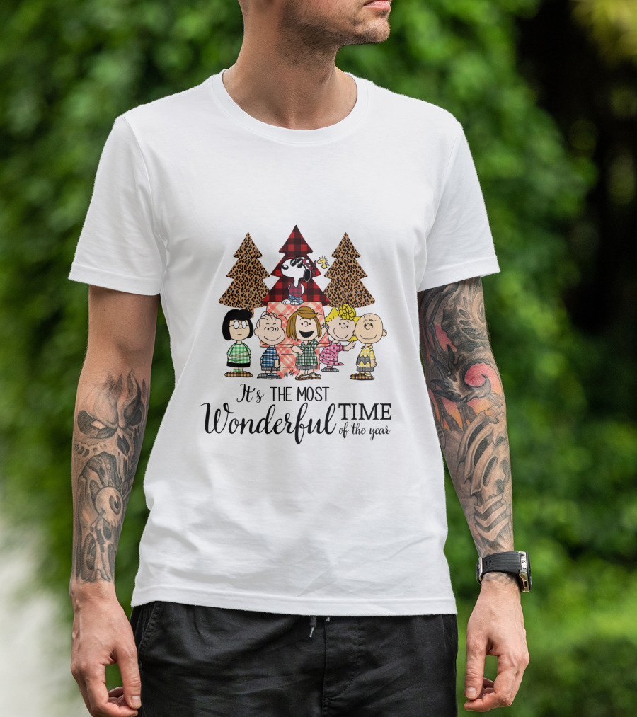 It's The Most Wonderful Time Of The Year Snoopy The Peanuts Movie Christmas Characters T-Shirt