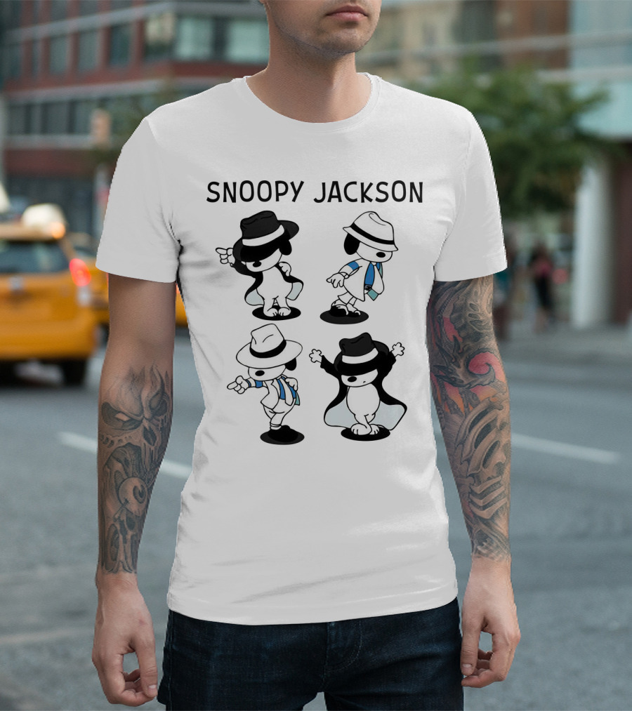 Snoopy Jackson Dancing Moves Peanuts Movie T-Shirt
