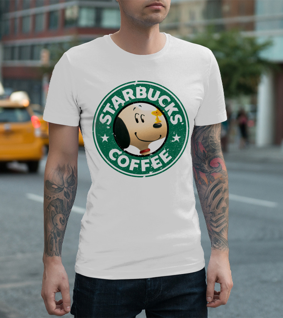 Starbucks Coffee Snoopy The Peanuts Movie Woodstock T-Shirt
