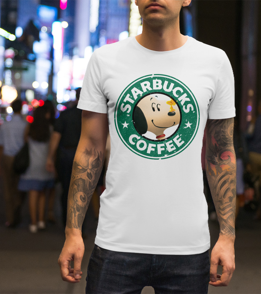 Starbucks Coffee Snoopy The Peanuts Movie Woodstock T-Shirt