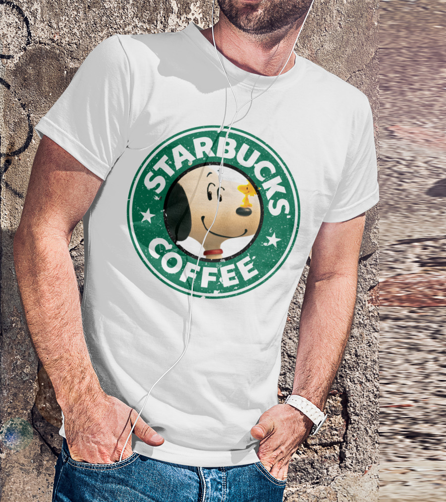 Starbucks Coffee Snoopy The Peanuts Movie Woodstock T-Shirt