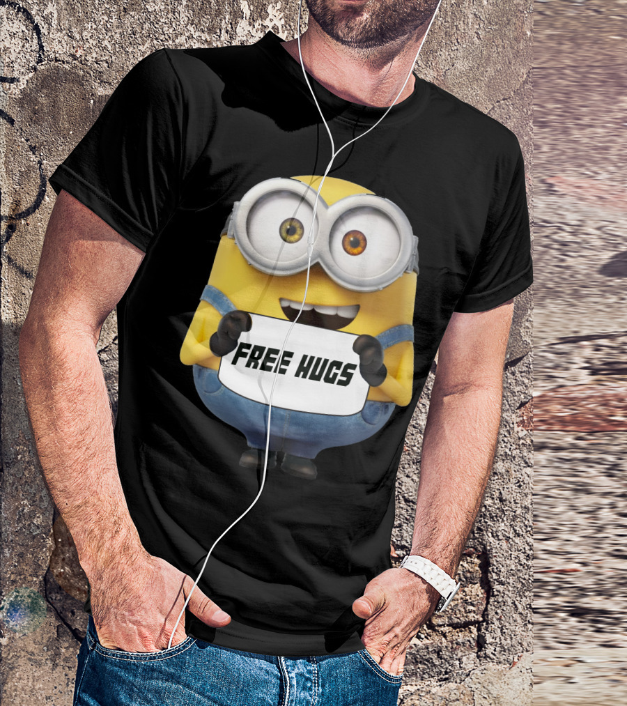 Free Hugs Bob Minion Despicable Me Sign T-Shirt