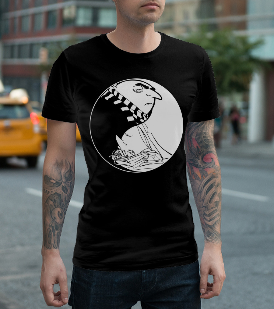 Gru and Dru Yin Yang Minions Despicable Me Sibling Symbol Harmony T-Shirt