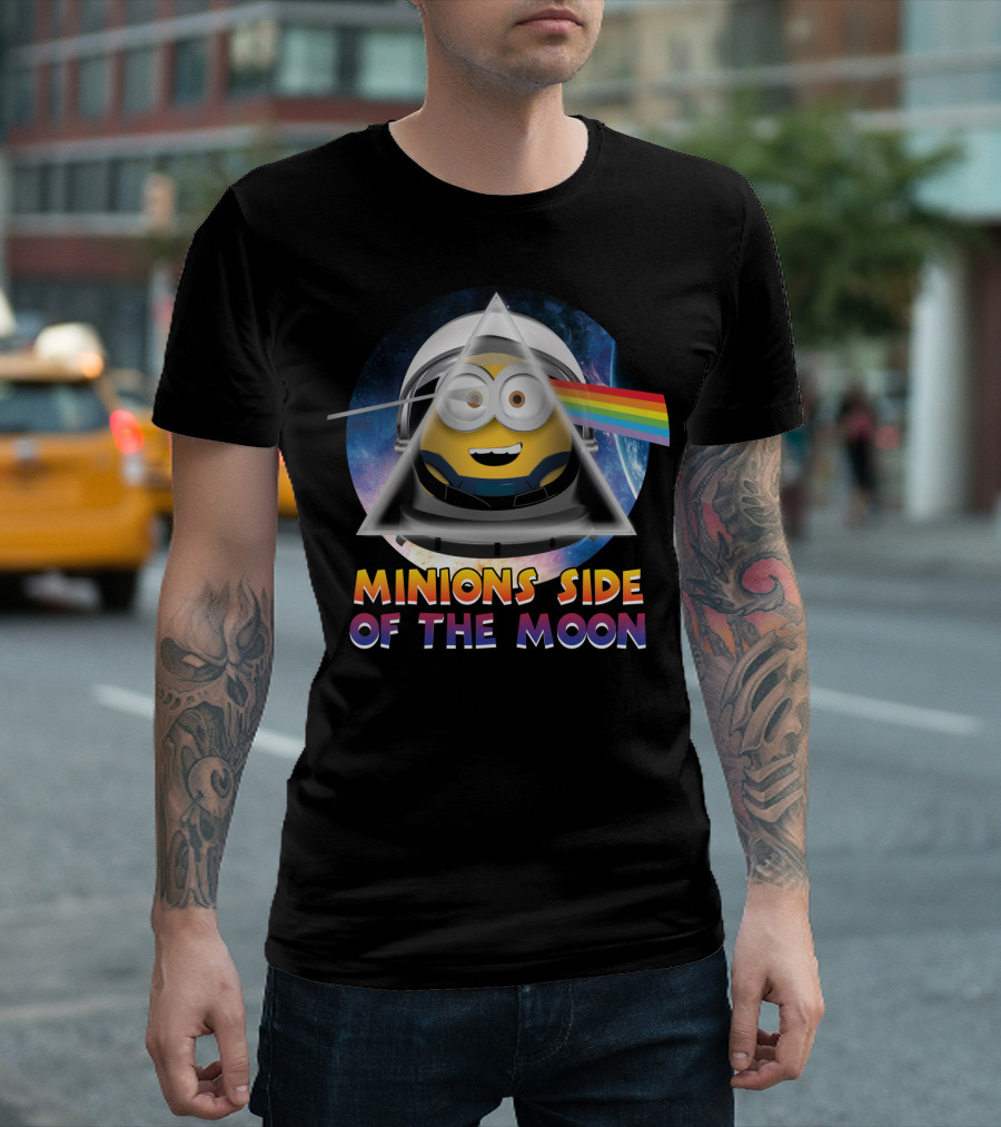 Minions Side Of The Moon Despicable Me Parody Pink Floyd T-Shirt
