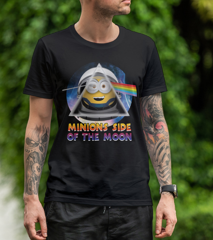 Minions Side Of The Moon Despicable Me Parody Pink Floyd T-Shirt