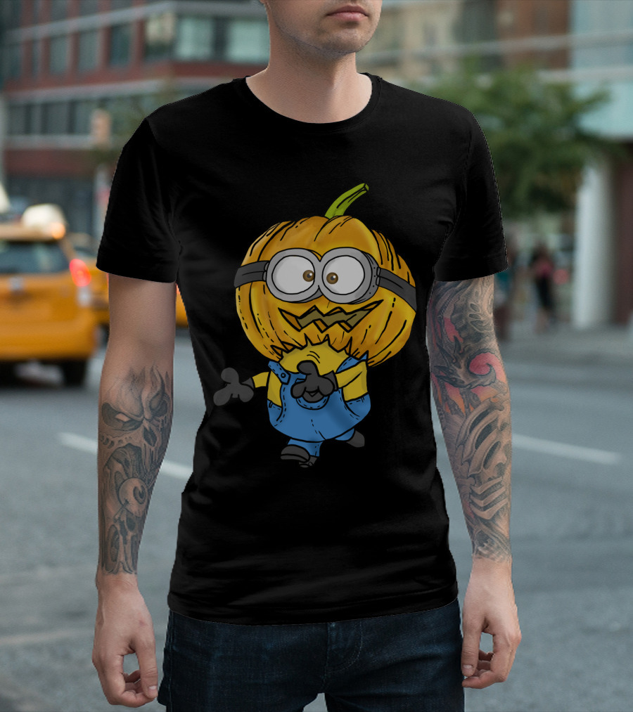 Pumpkin Head Minion Halloween Despicable Me Fun T-Shirt