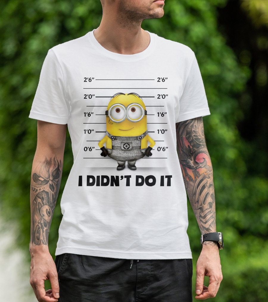I Didn't Do It Minion Mugshot Despicable Me Naughty T-Shirt