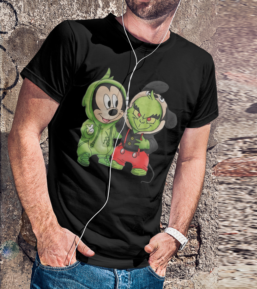 Baby Mickey Grinch Mashup Hoodie Characters T-Shirt