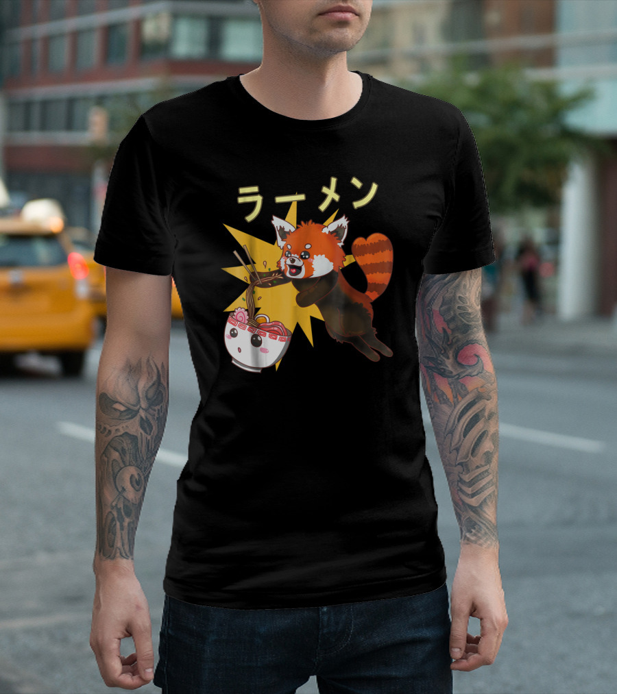 Red Panda Ramen Noodle Lover T-Shirt