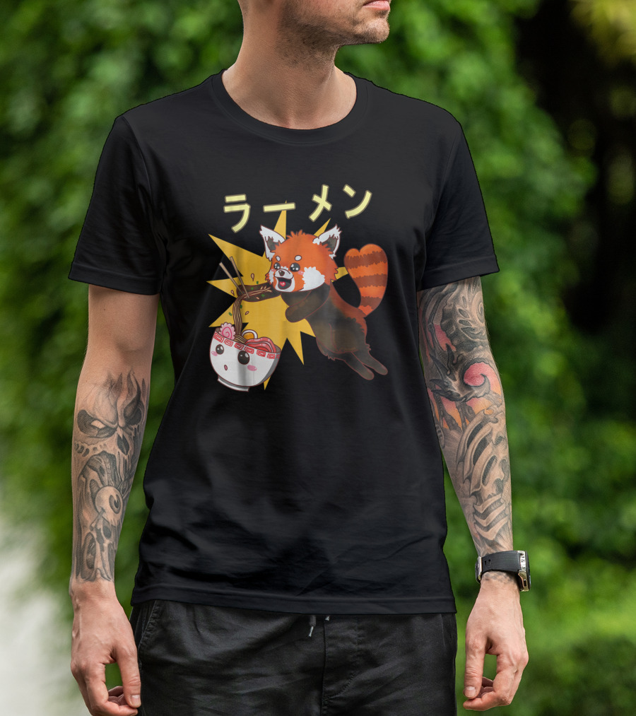 Red Panda Ramen Noodle Lover T-Shirt